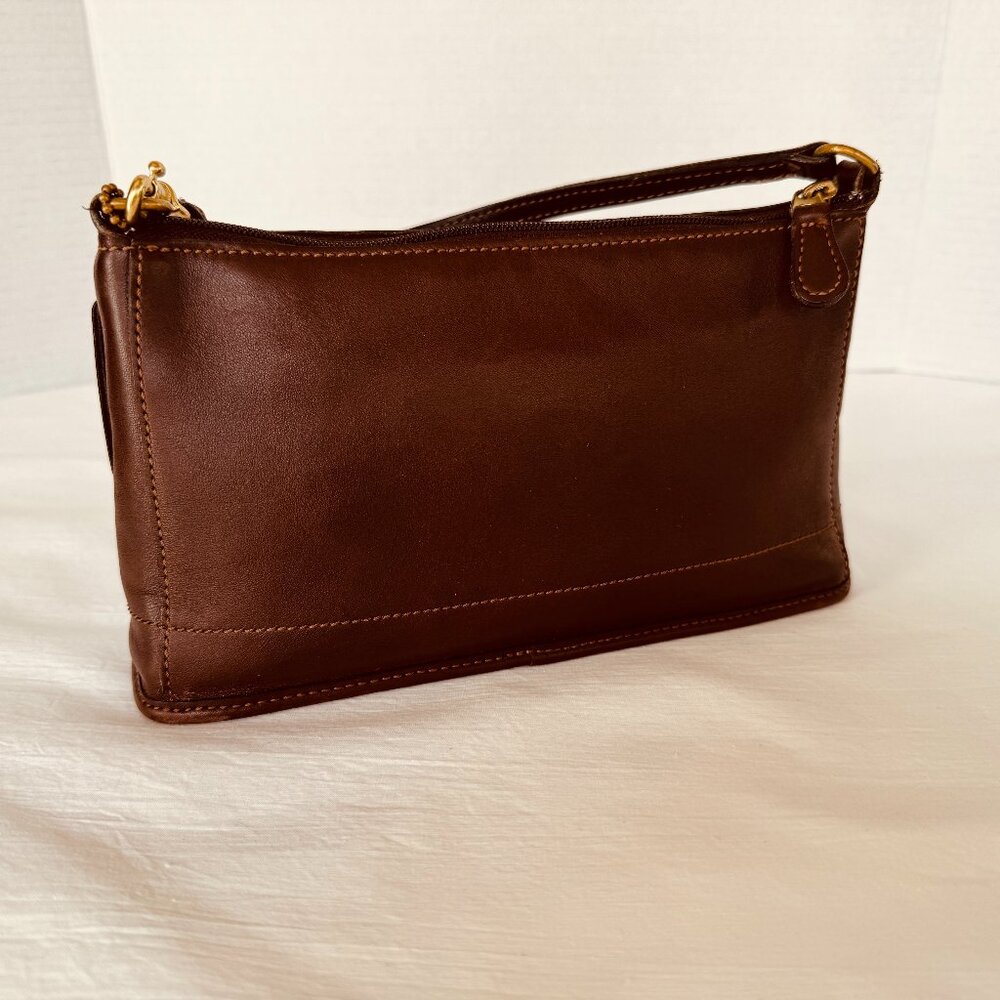 Coach Brown Leather Bleeker Demi Baguette Convertible H0C 9311 USA